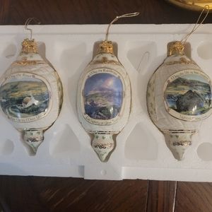 Bradford Exchange Irish Christmas Ornaments set of 3